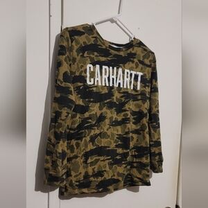 Carhartt Green and Black Camouflage Shirt